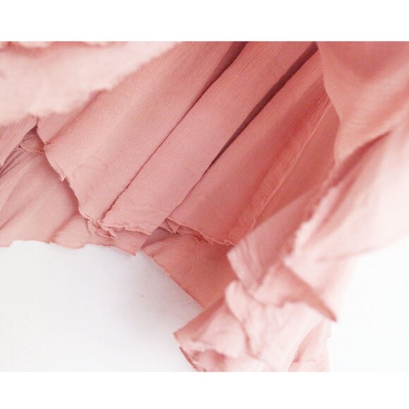 Free People Adella Pink Lace flowy crinkle linen Cottagecore Y2K Maxi Dress - Picture 14 of 16